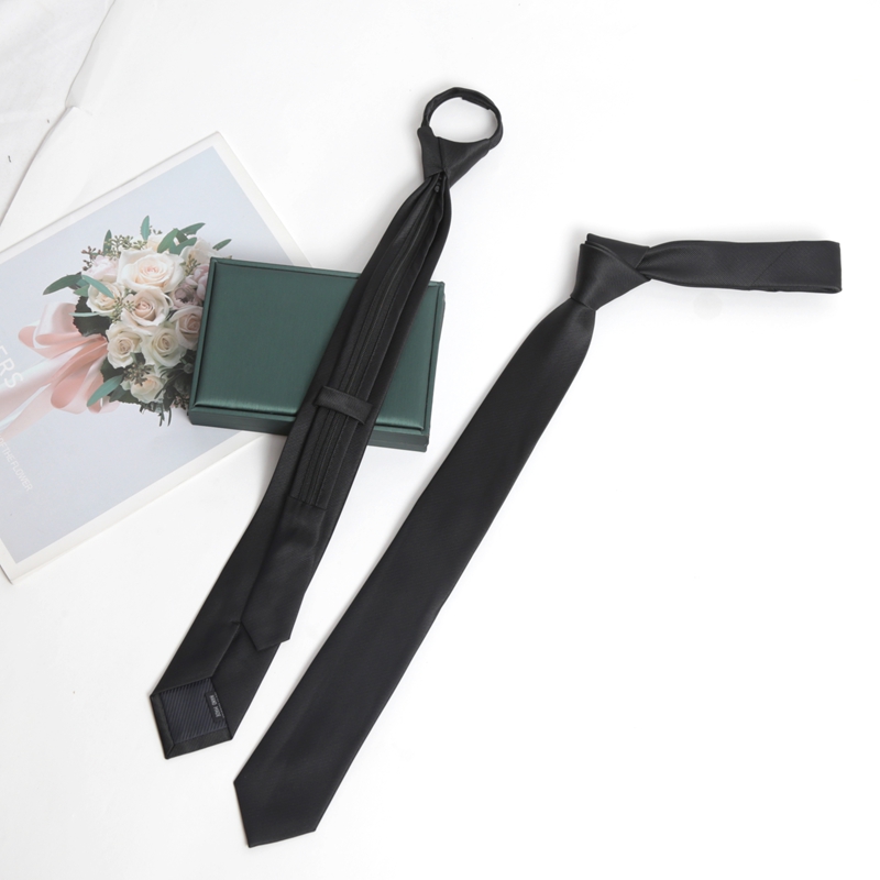 Skinny Tie Men - أسود الألوان سستة التعادل اليدوية عالية