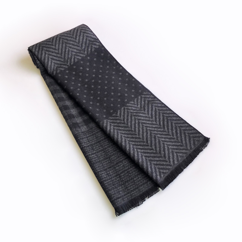 Muffler Men Wool - وشاح من القطن مع شرابة للرجال