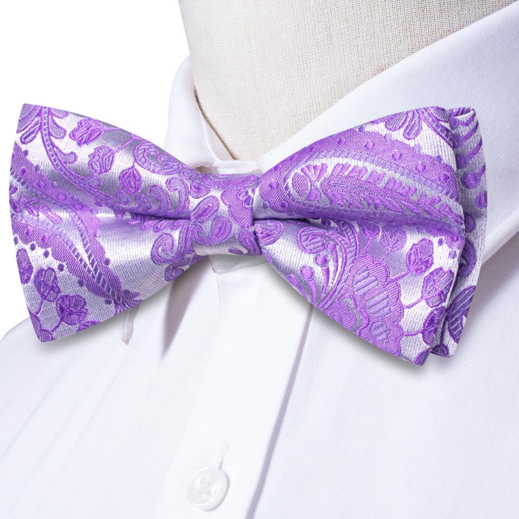 الأرجواني أرجواني الخزامى بانس - مراجعة Bow Tie Pre Tied وسعره