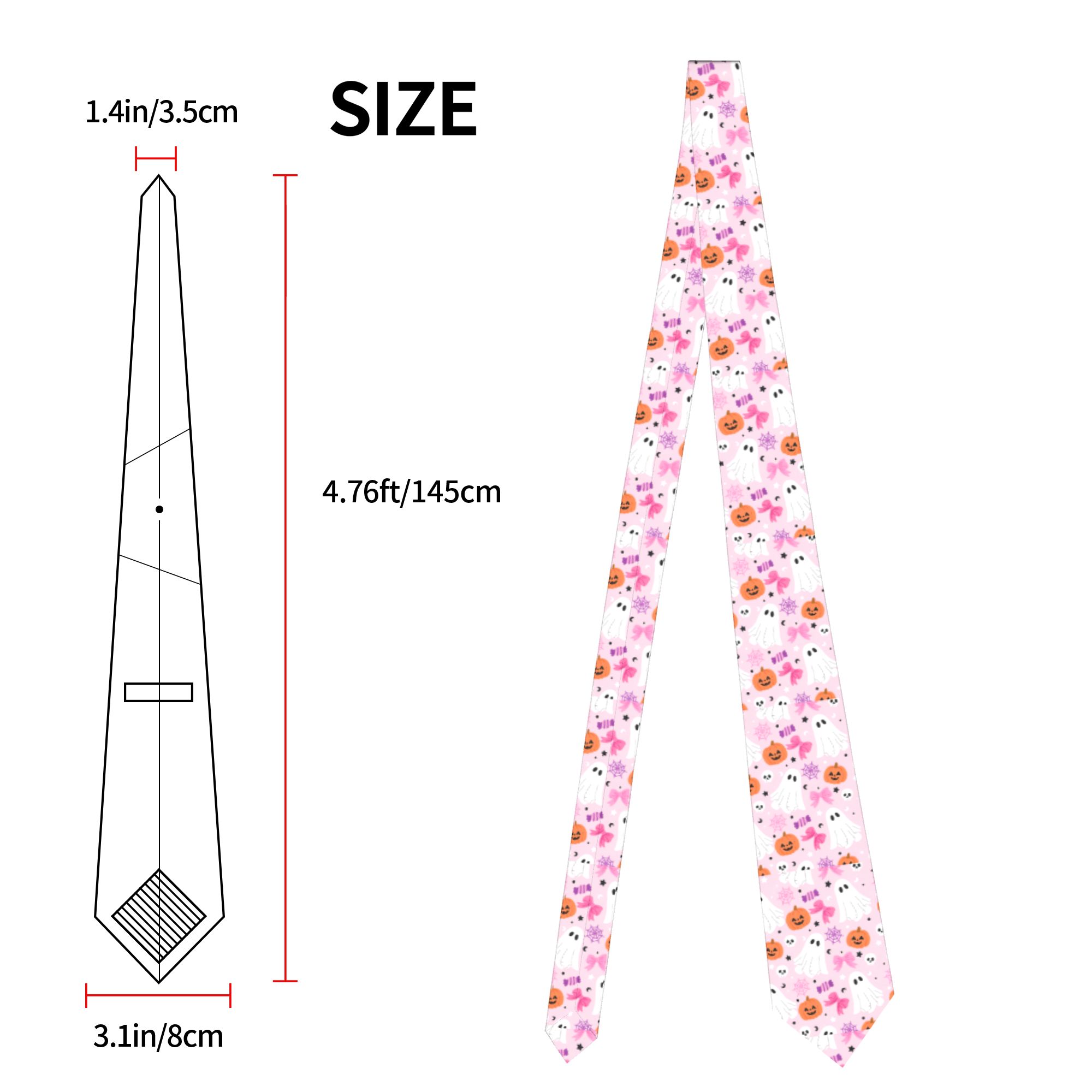 ربطة عنق بنمط أشباح الهالوين ب - مراجعة Skinny Tie Men وسعره