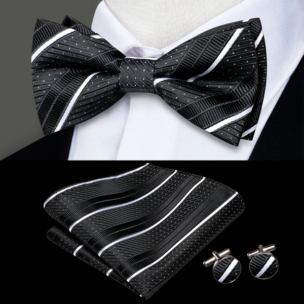 رجل ربطة القوس فيونكة المنديل  - مراجعة Bow Tie Pre Tied وسعره