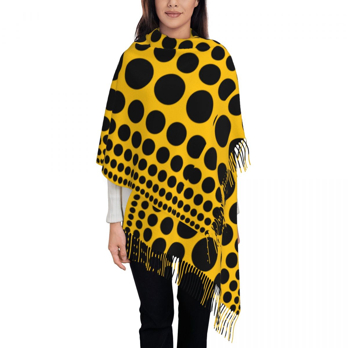 وشاح من الكاشمير منقطة ماركة إ - مراجعة Infinity Scarf Knit وسعره