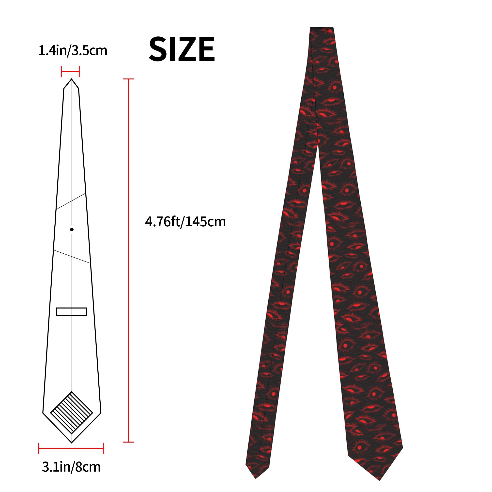 ربطات عنق للجنسين بتصميم عيون  - مراجعة Skinny Tie Men وسعره