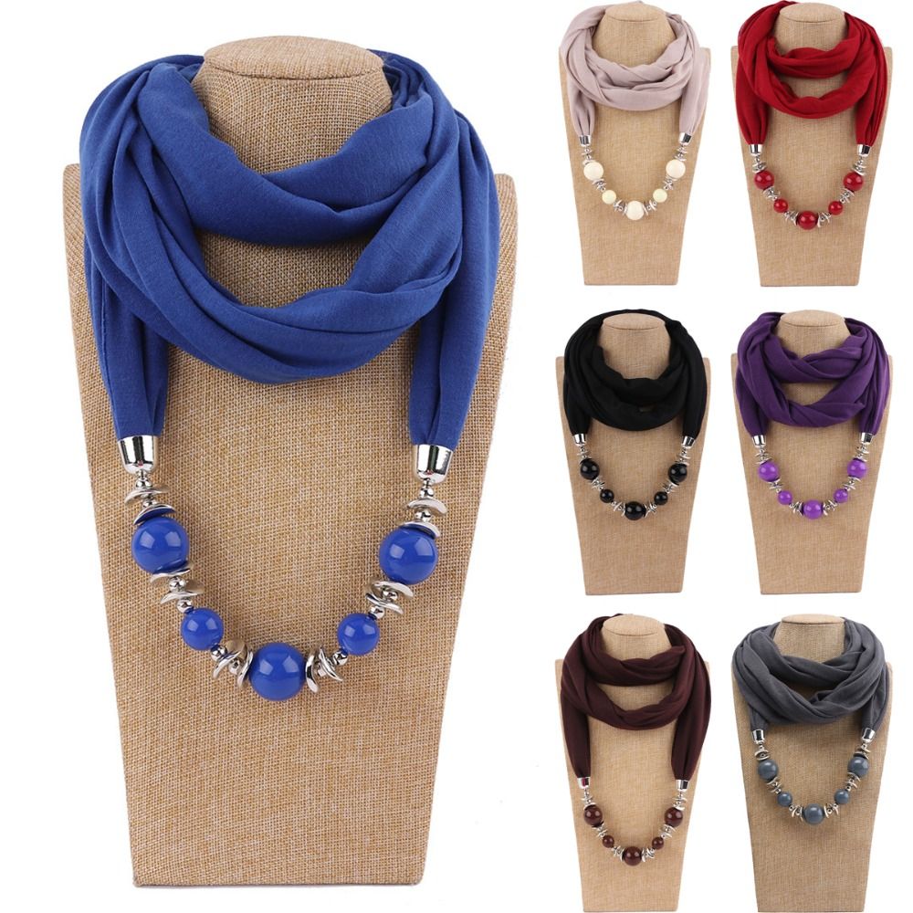 وشاح شيفون أنيق مزين بالخرز بأ - مراجعة Infinity Scarf Knit وسعره