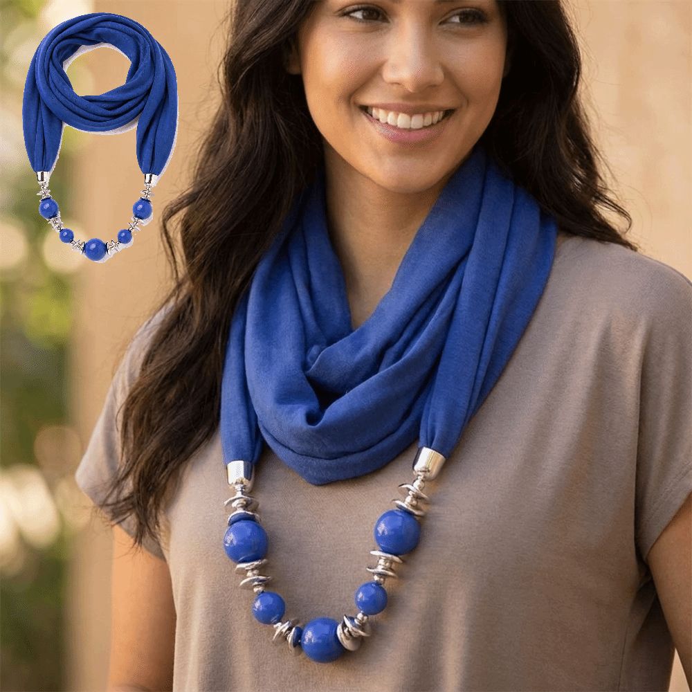وشاح شيفون أنيق مزين بالخرز بأ - مراجعة Infinity Scarf Knit وسعره