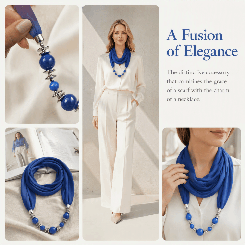 وشاح شيفون أنيق مزين بالخرز بأ - مراجعة Infinity Scarf Knit وسعره