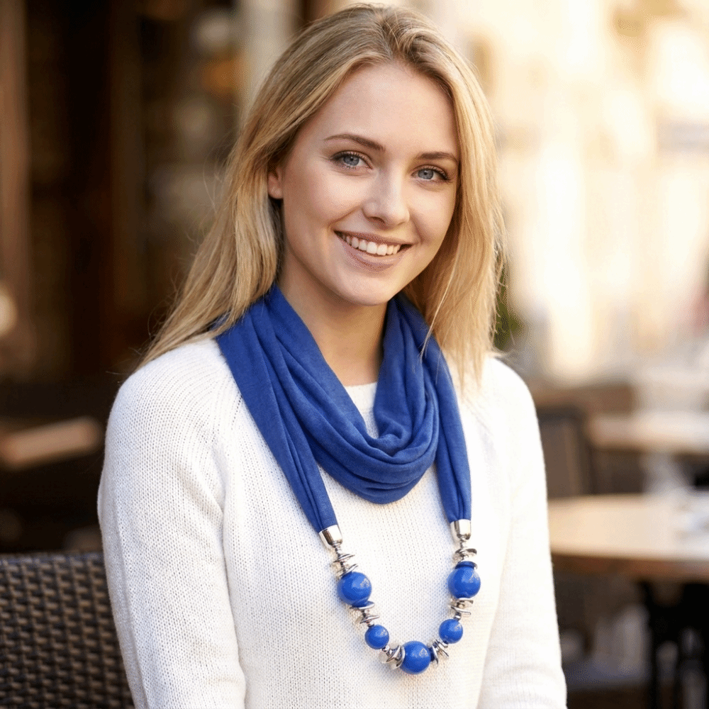 وشاح شيفون أنيق على شكل قلادة  - مراجعة Infinity Scarf Knit وسعره