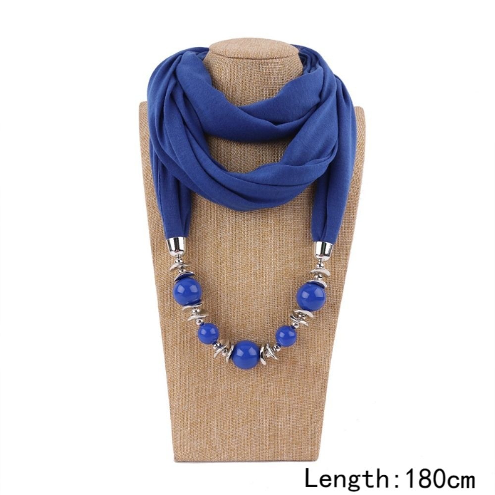 وشاح شيفون مع قلادة مزينة بالخ - مراجعة Infinity Scarf Knit وسعره